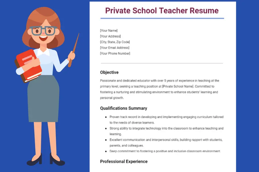 Kindergarten Teacher Resume Examples