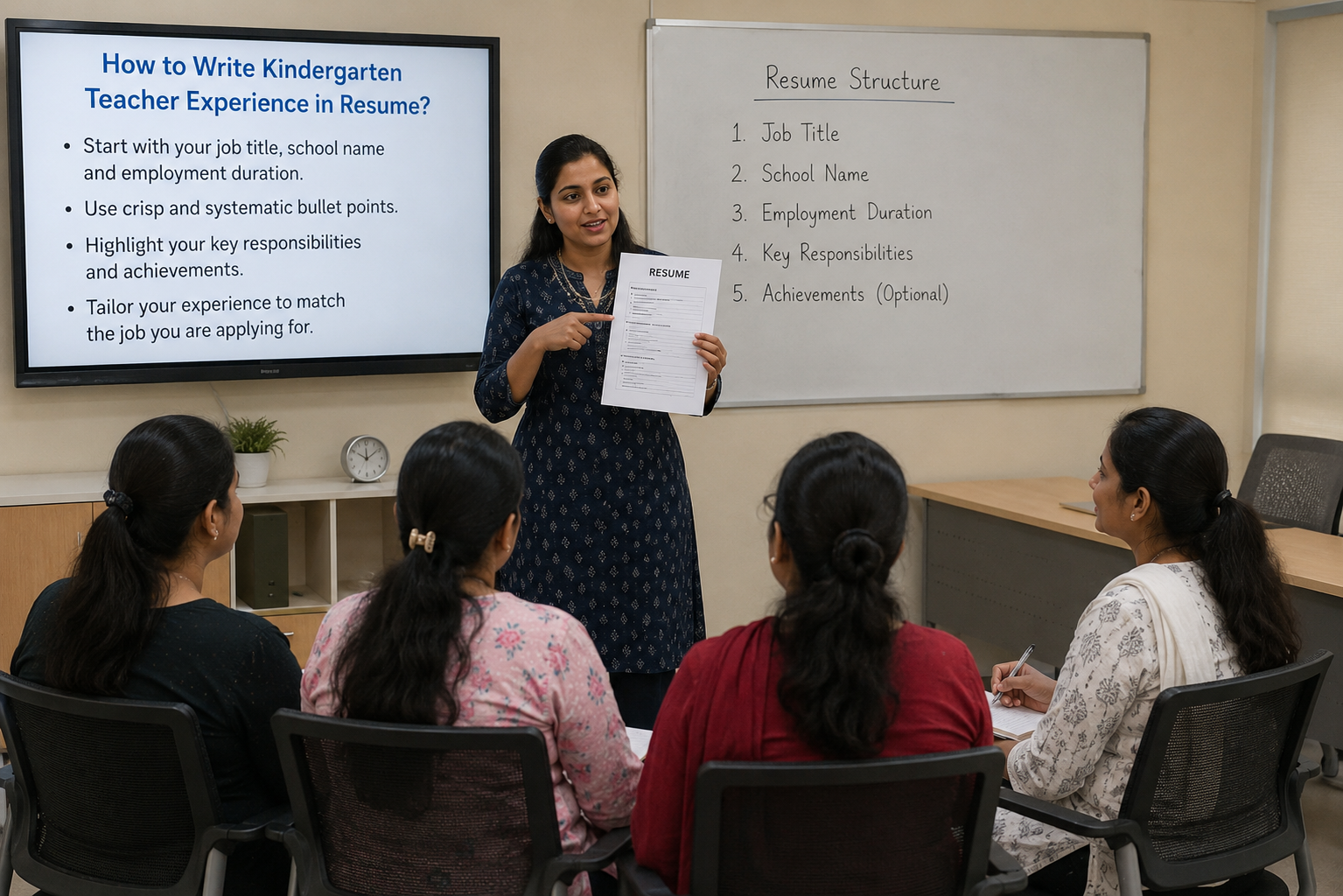 How to Write Kindergarten Teacher Experience in Resume?